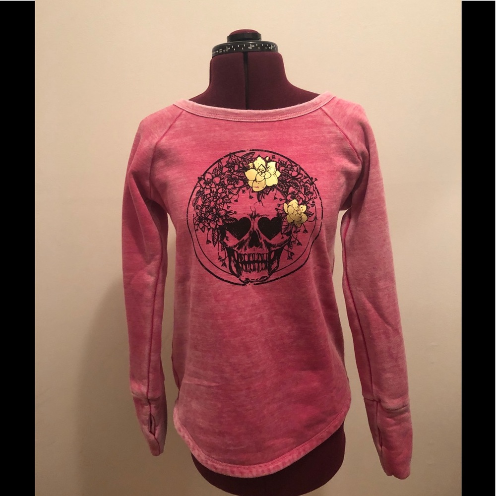 Chic 2 Chic pink and gold skull shirt